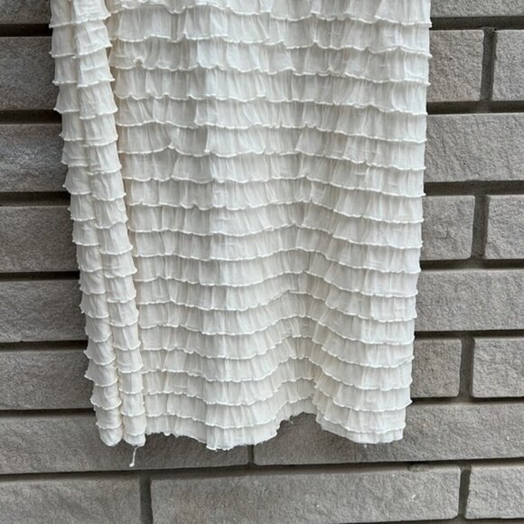 Mendocino Ruffle Tiered Racerback Mini Dress Sz L - Picture 5 of 8